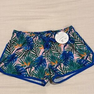 NWT Frank’s Tropical Print Women's Swim Shorts